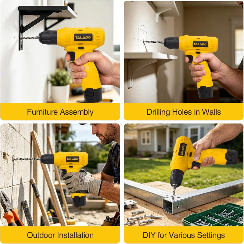 DIY ve Ev Projeleri i&ccedil;in 12V Hafif Şarj Edilebilir Ak&uuml;l&uuml; Matkap